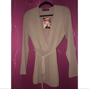 Sheer wrap long sleeve